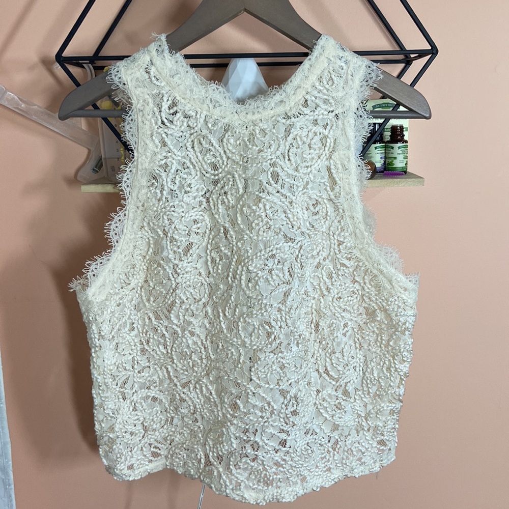 Zara Halter Lace top